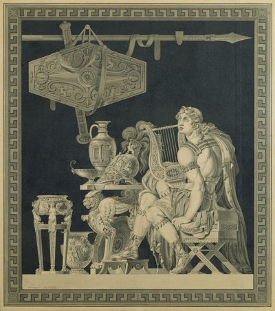 Achilles playing the lyre by Charles Pierre Joseph Normand